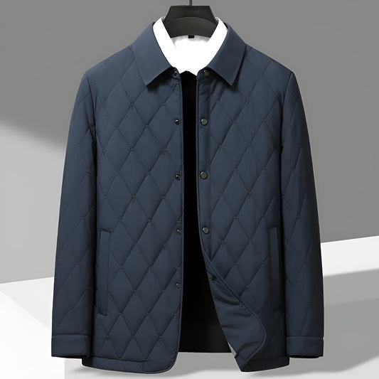Ambrose | Diamond Quilted Button Down Jacket Front Pockets