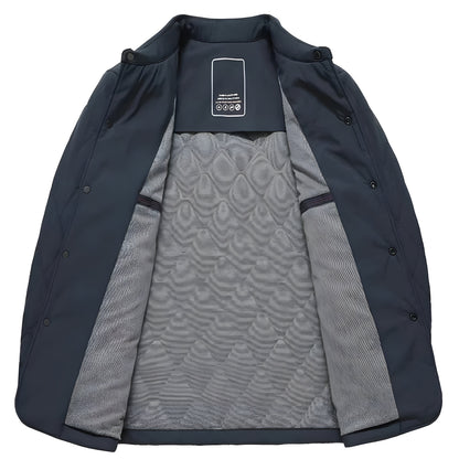Ambrose | Diamond Quilted Button Down Jacket Front Pockets