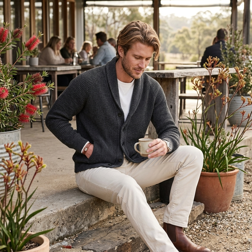 Elliot | Men's Shawl Collar Button Cardigan