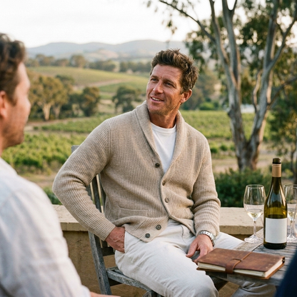 Elliot | Men's Shawl Collar Button Cardigan