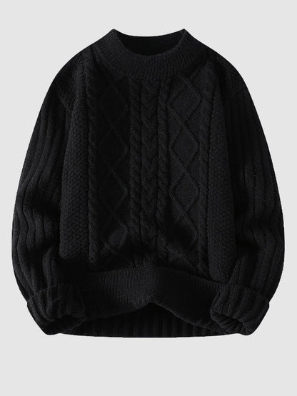 Cole | Men's Cable Knit Crew Neck Sweater