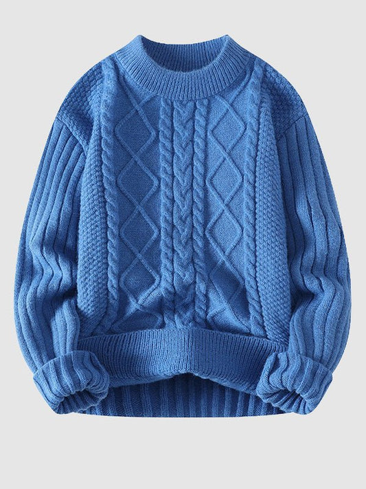 Cole | Men's Cable Knit Crew Neck Sweater