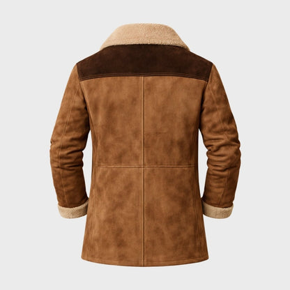 Griffin | Suede Look Shearling Lined Coat Structured Fit