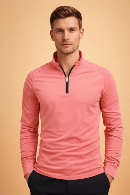 Aldric | Performance Zip Neck Long Sleeve Top Men
