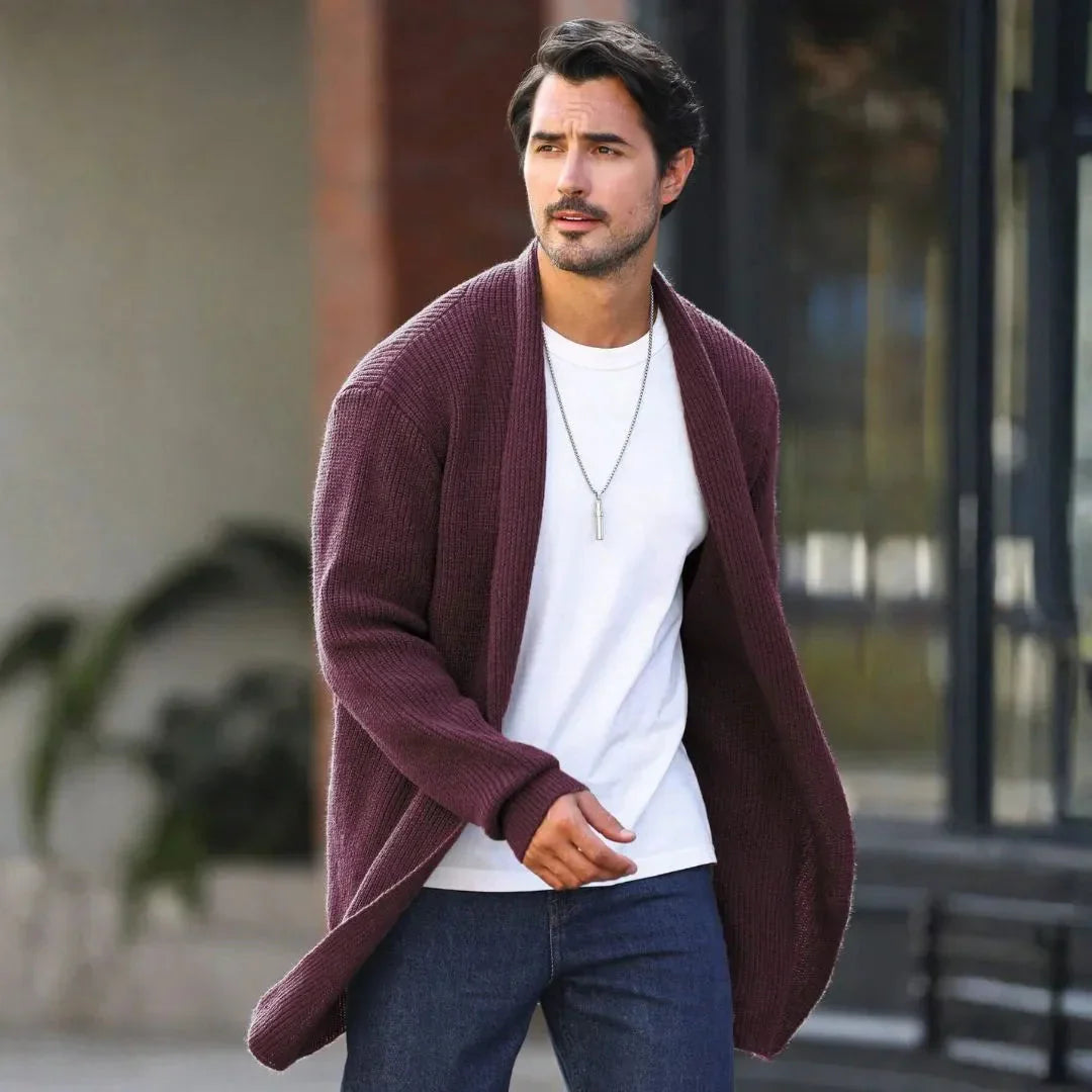 Reid | Men's Open Front Shawl Collar Cardigan