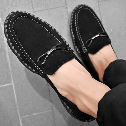 Flynn | Men's Suede Buckle Loafers
