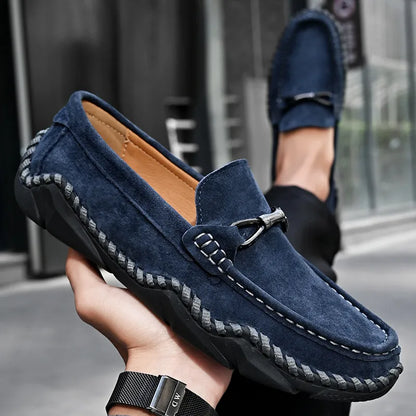 Flynn | Men's Suede Buckle Loafers