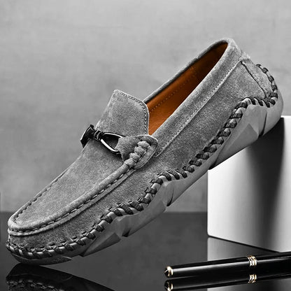 Flynn | Men's Suede Buckle Loafers