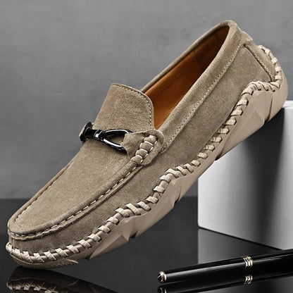Flynn | Men's Suede Buckle Loafers