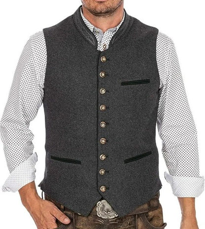 Men's Traditional Gray Tailored Suit Vest