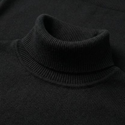Cuthbert | Fitted Turtleneck Knit Sweater Easy Layering