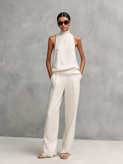 Bianca | Black Sleeveless Top and Pants Set