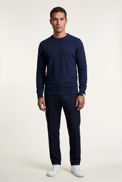 Flynn | Men's Classic Crewneck Sweater, Fine Knit