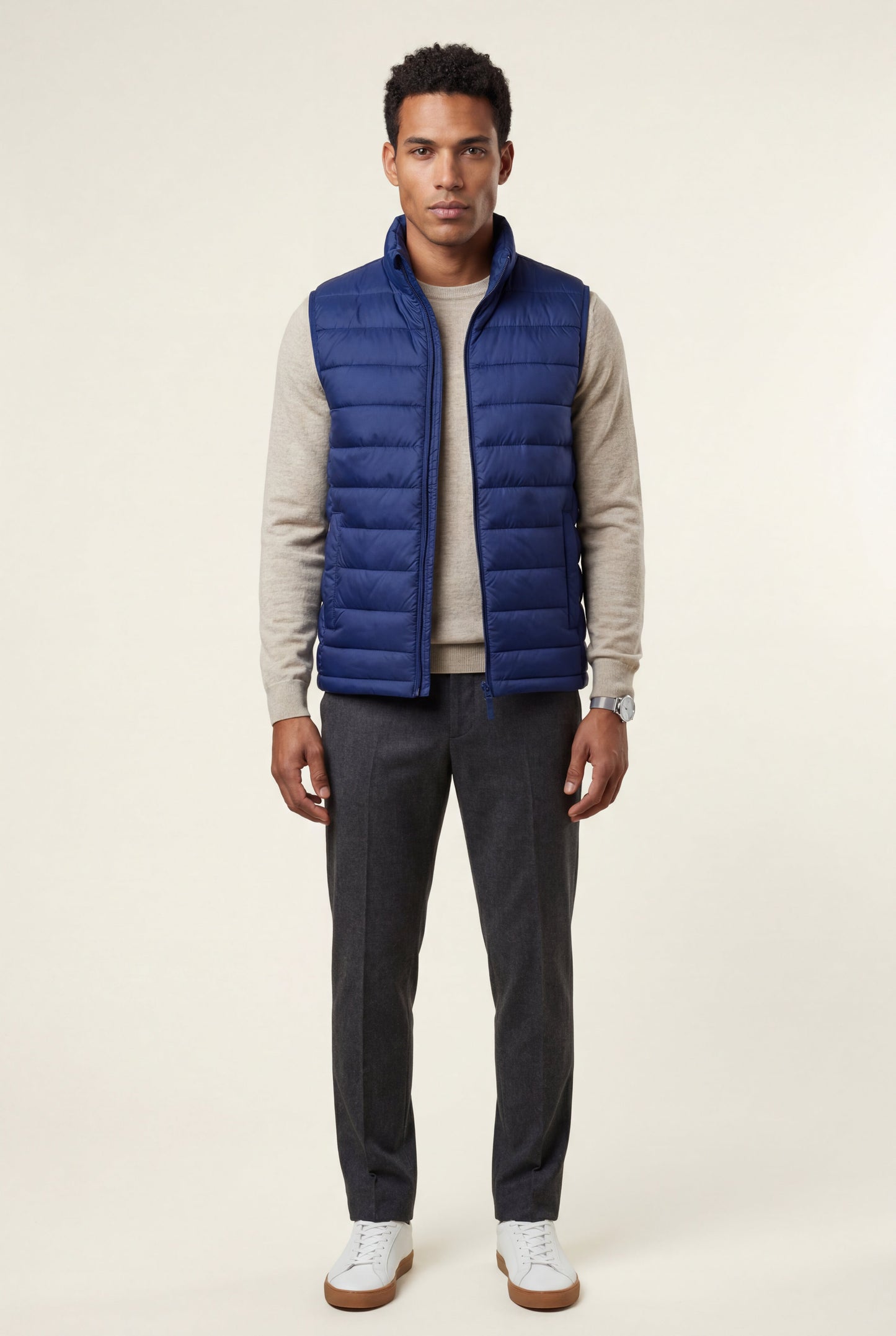 Kai | Men's Lightweight Puffer Vest, High Collar