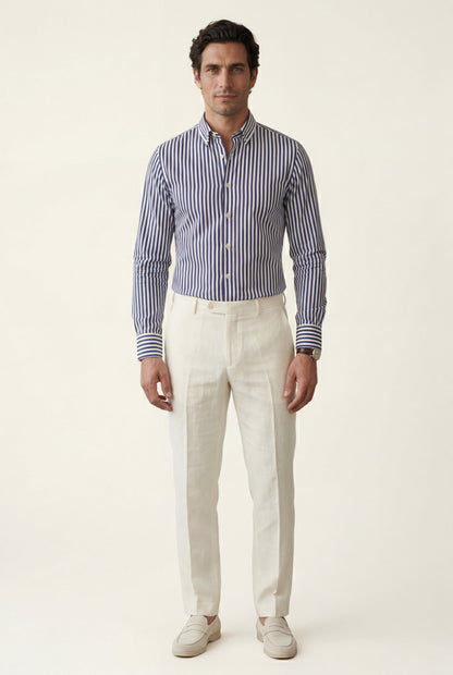 Luca | Men's Striped Long Sleeve Dress Shirt