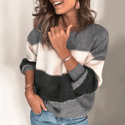 Elise | Colour Block Knit Sweater