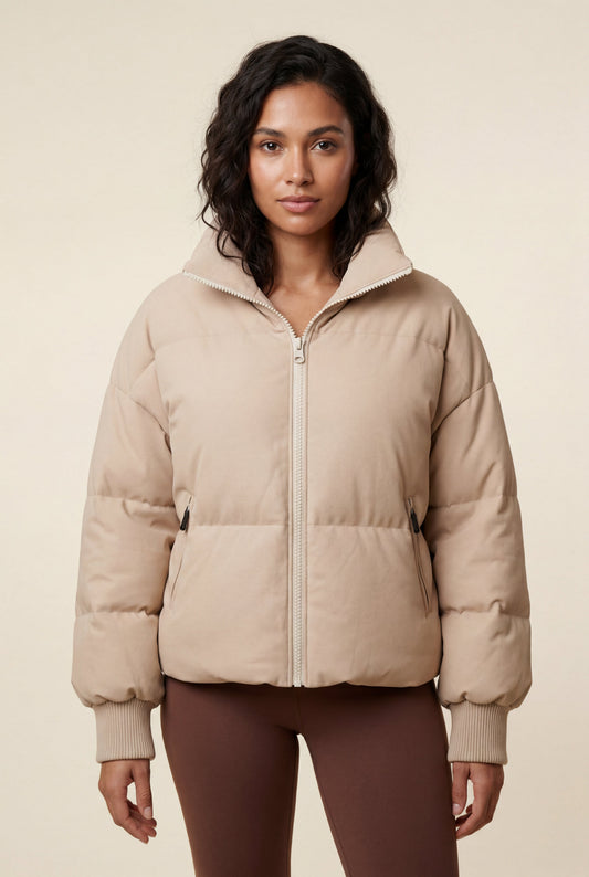 Nova | Women's Cropped Puffer Jacket, High Collar