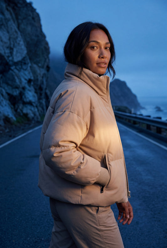 Nova | Women's Cropped Puffer Jacket, High Collar