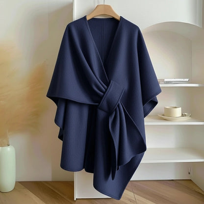 Noor | Linen Draped Shawl Wrap Cape