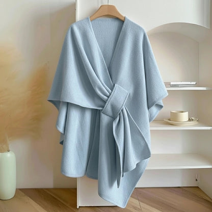 Noor | Linen Draped Shawl Wrap Cape