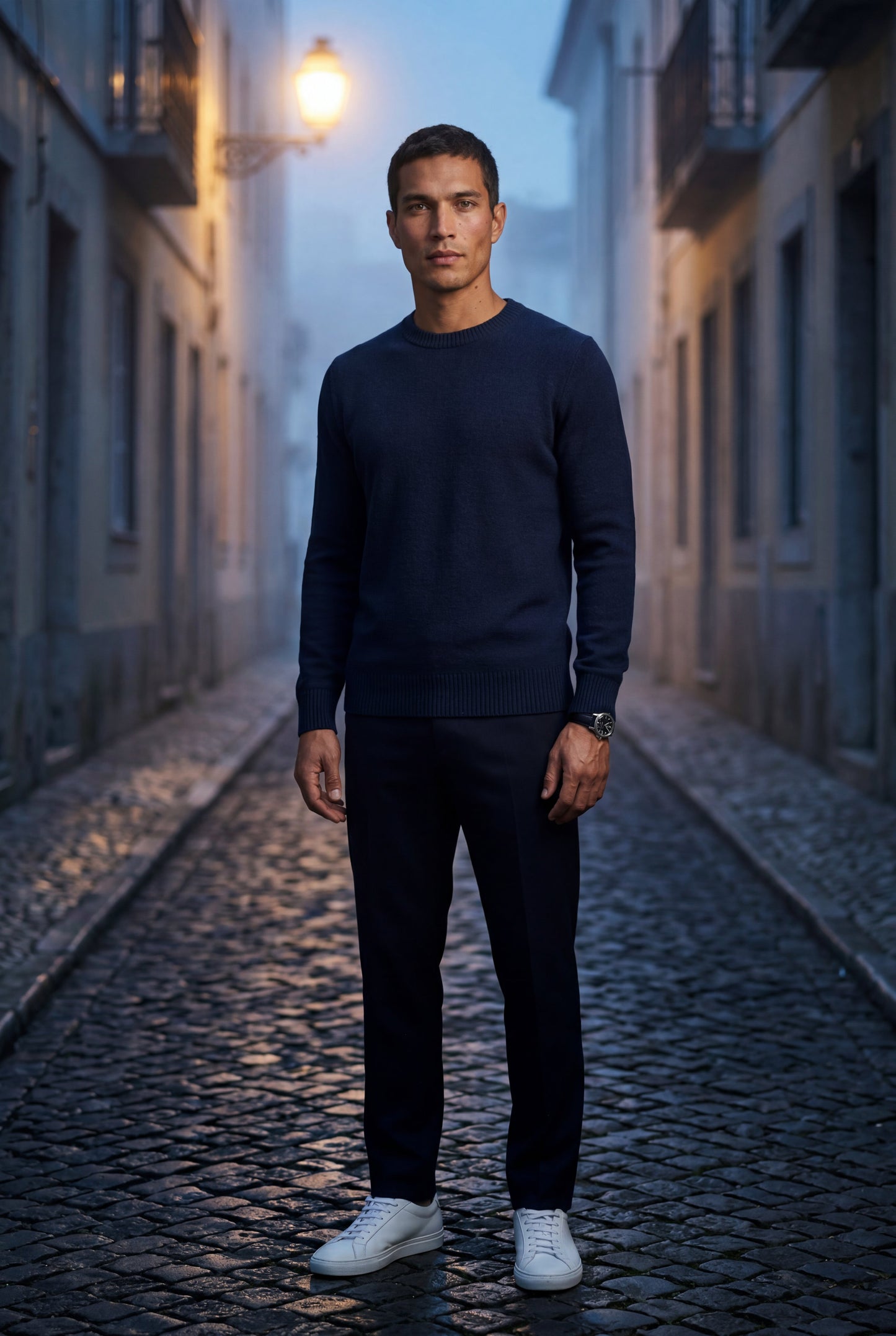 Flynn | Men's Classic Crewneck Sweater, Fine Knit