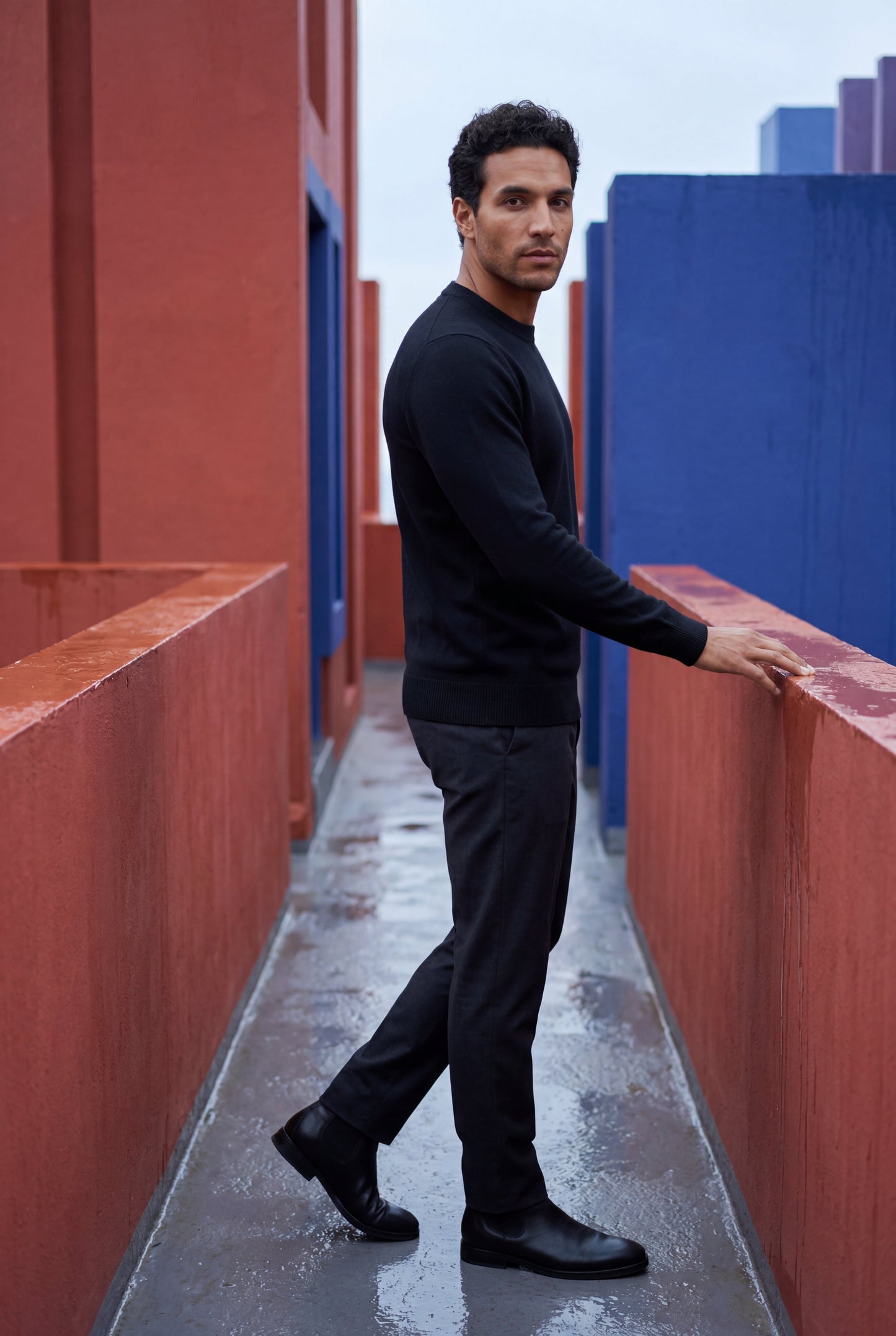 Flynn | Men's Classic Crewneck Sweater, Fine Knit