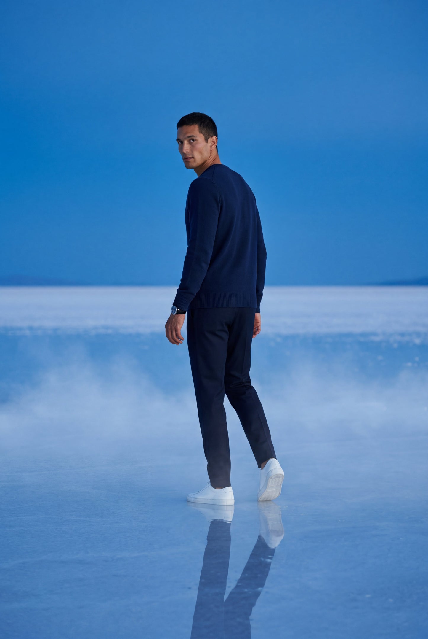 Flynn | Men's Classic Crewneck Sweater, Fine Knit