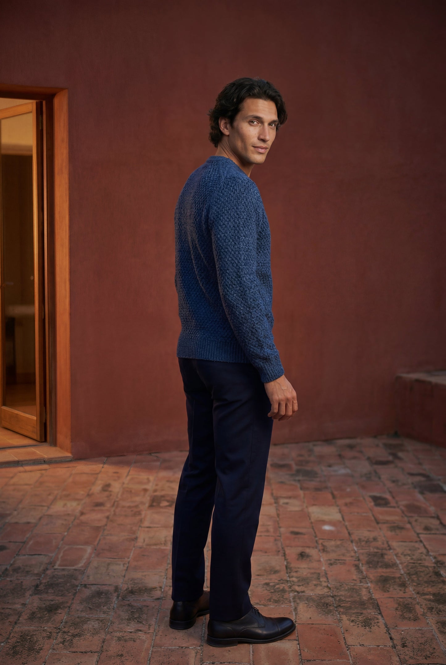 Flynn | Men's Classic Crewneck Sweater, Fine Knit