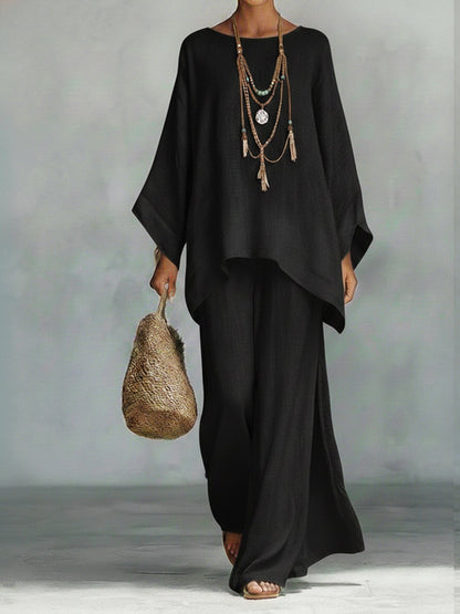 Esme | Batwing Linen Top and Trouser Set