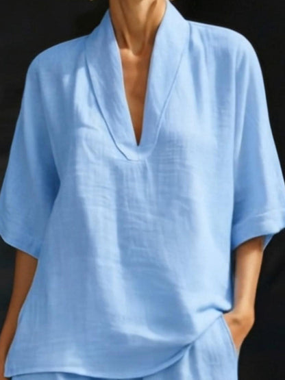 Marlowe | Linen Shorts and Top Lounge Set
