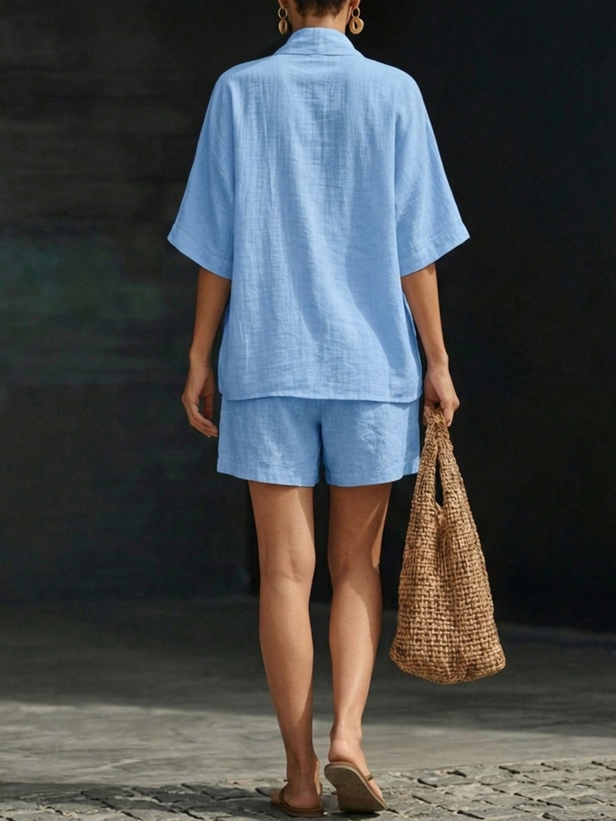 Marlowe | Linen Shorts and Top Lounge Set