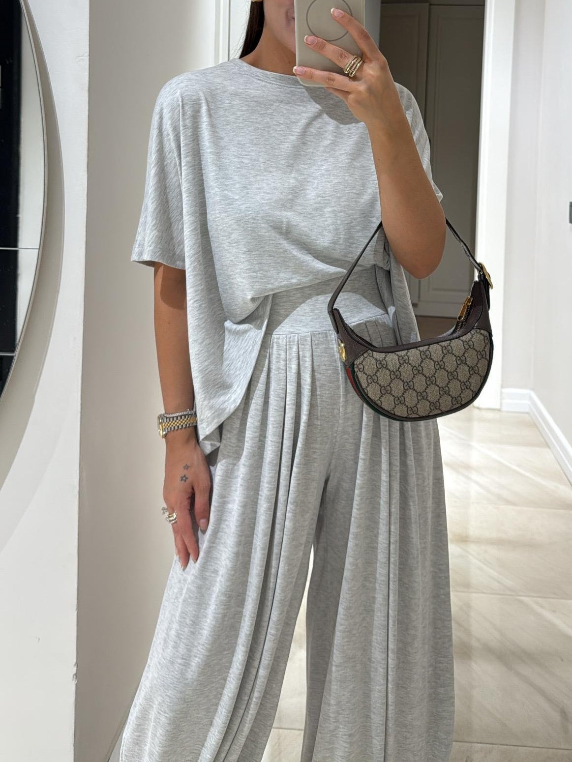 Hana | Elegant Pleated Wide Leg Pants Co-Ord