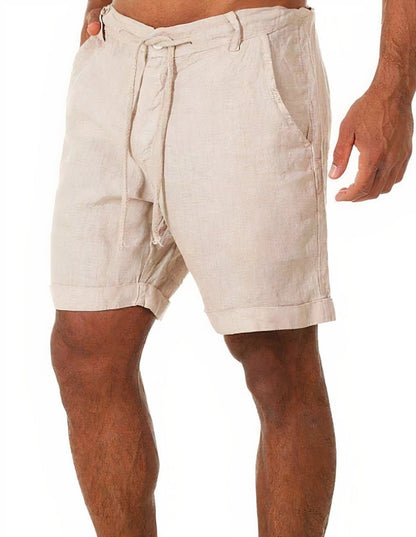 Rex | Men's Linen Shorts with Elastic Waist for Summer