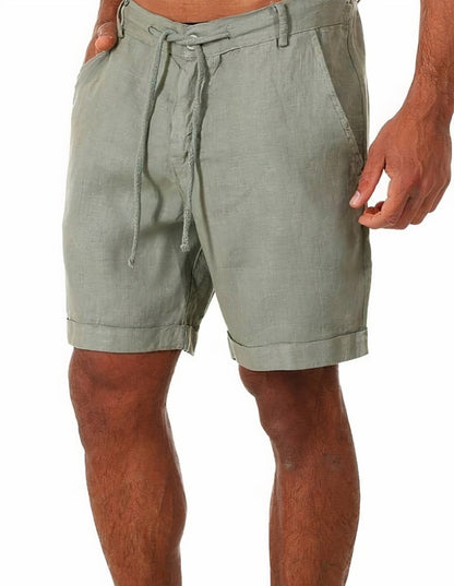 Rex | Men's Linen Shorts with Elastic Waist for Summer
