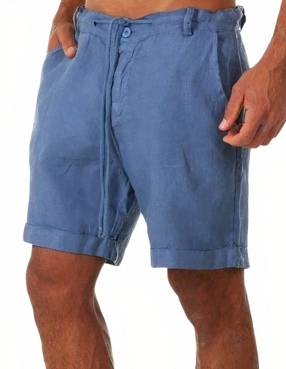 Rex | Men's Linen Shorts with Elastic Waist for Summer