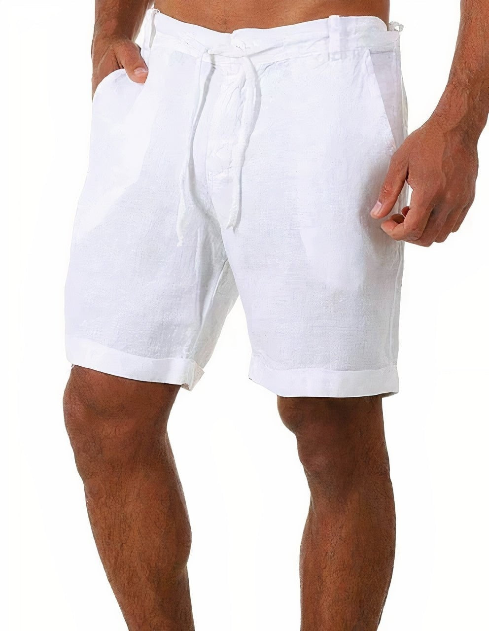 Rex | Men's Linen Shorts with Elastic Waist for Summer