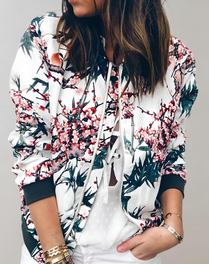 Phyllis | Stylish Floral Bomber Jacket for Women
