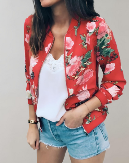 Phyllis | Stylish Floral Bomber Jacket for Women