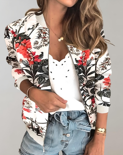 Phyllis | Stylish Floral Bomber Jacket for Women