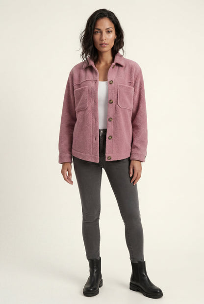Fern | Women's Teddy Shacket, Relaxed Plush Jacket