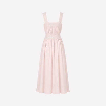 Naeva | Women's Lace Trim Chiffon Midi Dress