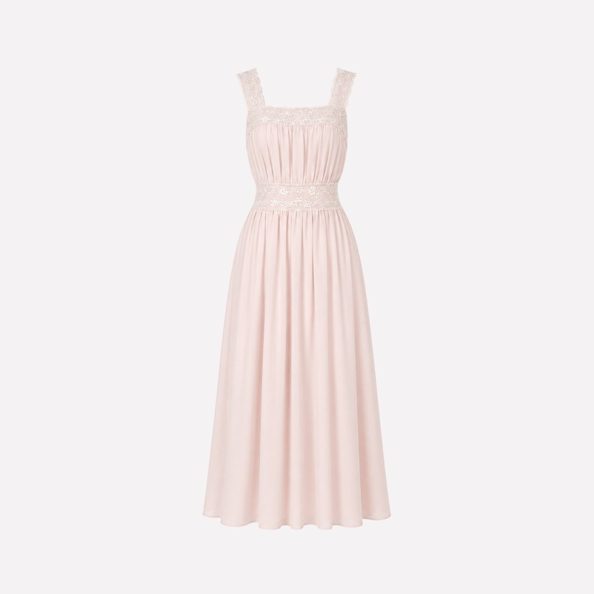 Naeva | Women's Lace Trim Chiffon Midi Dress
