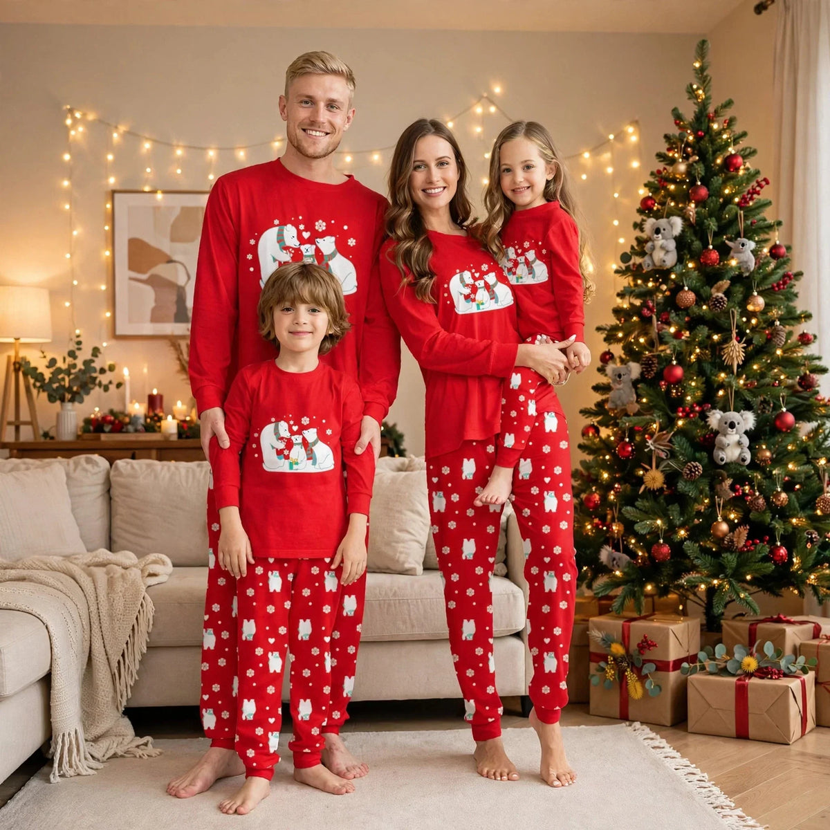 Cocoa | Christmas Pyjamas Polar Bear Spotted Trousers