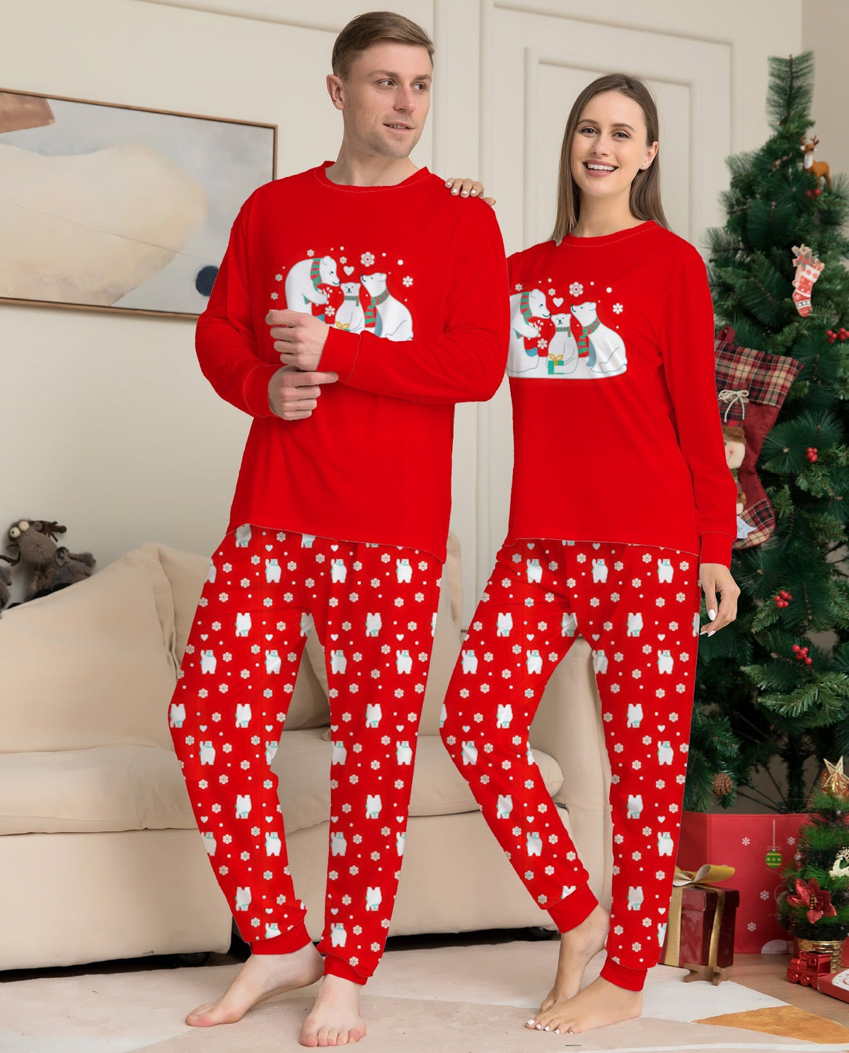 Cocoa | Christmas Pyjamas Polar Bear Spotted Trousers