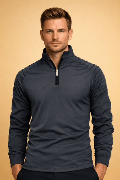 Aldric | Performance Zip Neck Long Sleeve Top Men