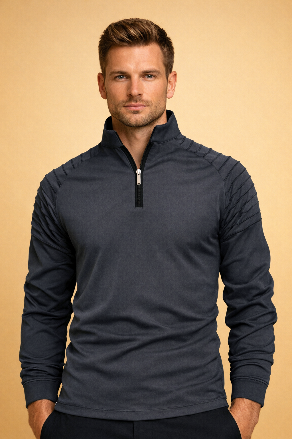 Tate | Men's Performance Zip Neck Long Sleeve