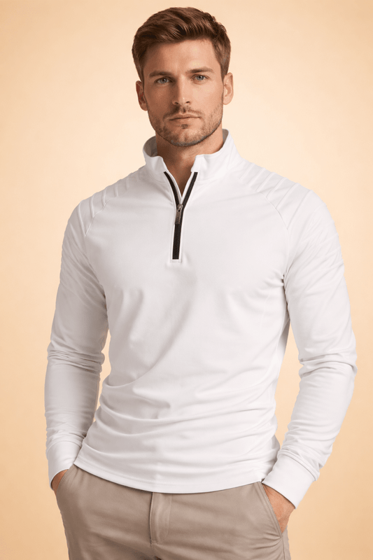 Aldric | Performance Zip Neck Long Sleeve Top Men