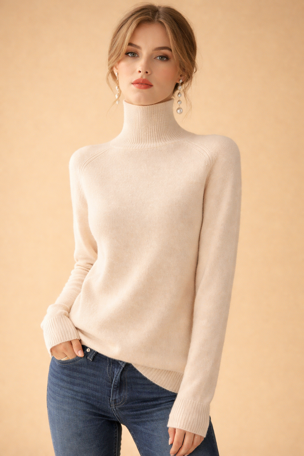 Marigold | Classic Turtleneck Soft Knit Sweater Regular Fit