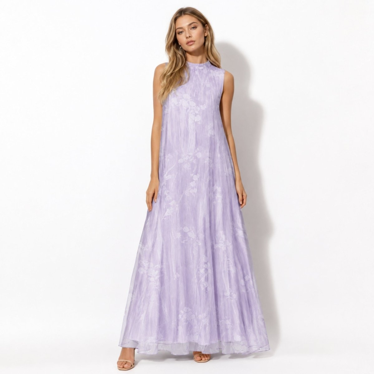 Rhoswen | Women's Floral Organza Maxi Dress