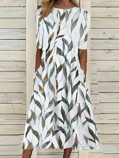 Sela | Coastal Floral Midi Dress
